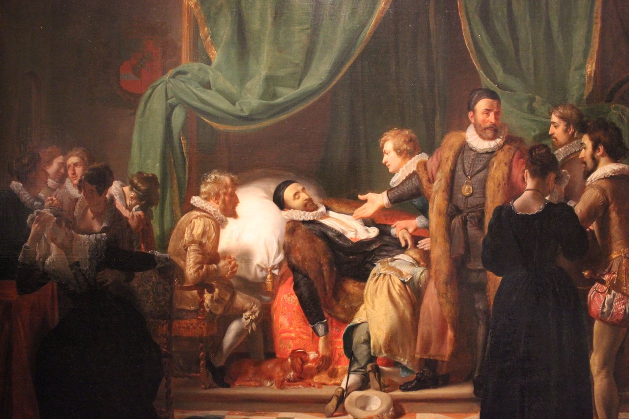 Das Sterbebett von Wilhelm von Oranien von Woutherus Mol