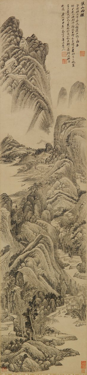 Ströme und Berge nach dem Regen, Qing-Dynastie, 1704 von Wu Li