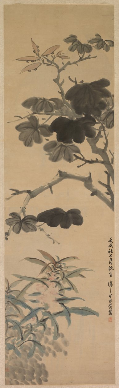 Blühende Pflanzen, 1862 von Wu Rangzhi