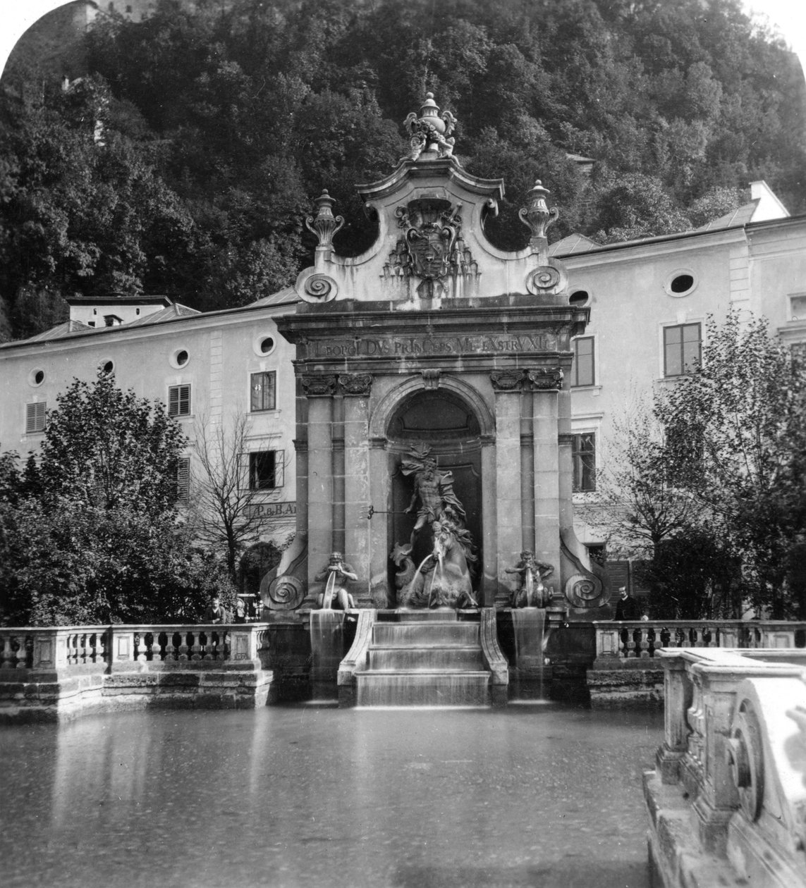 Pferdeschwemme, Salzburg, Österreich, ca. 1900 von Wurthle and Sons