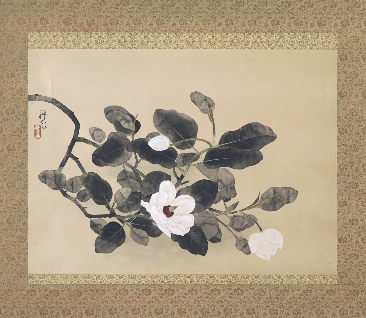 Magnolienzweig, Hängerolle von Yamamura Koka