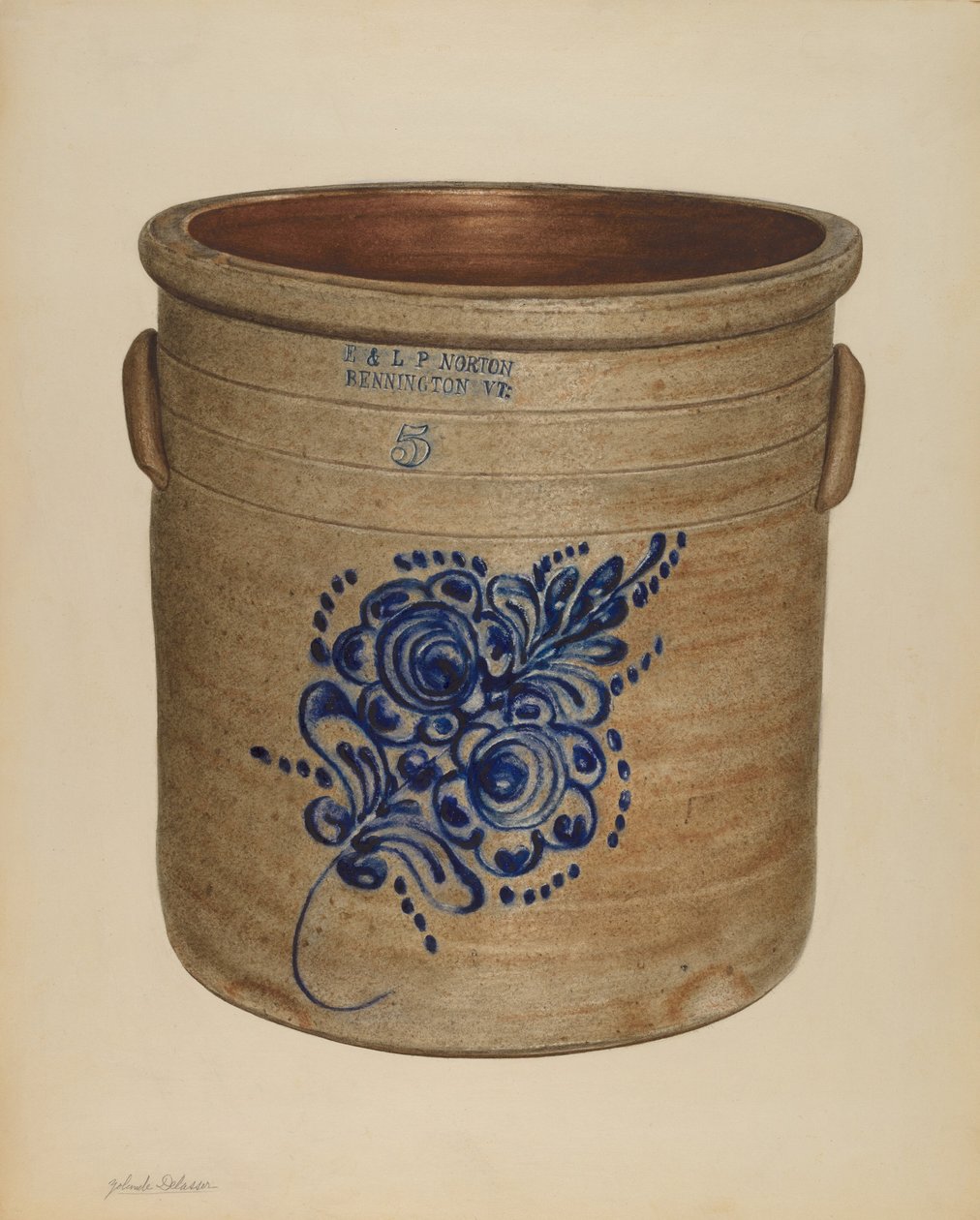 Krug, wahrscheinlich 1938 von Yolande Delasser