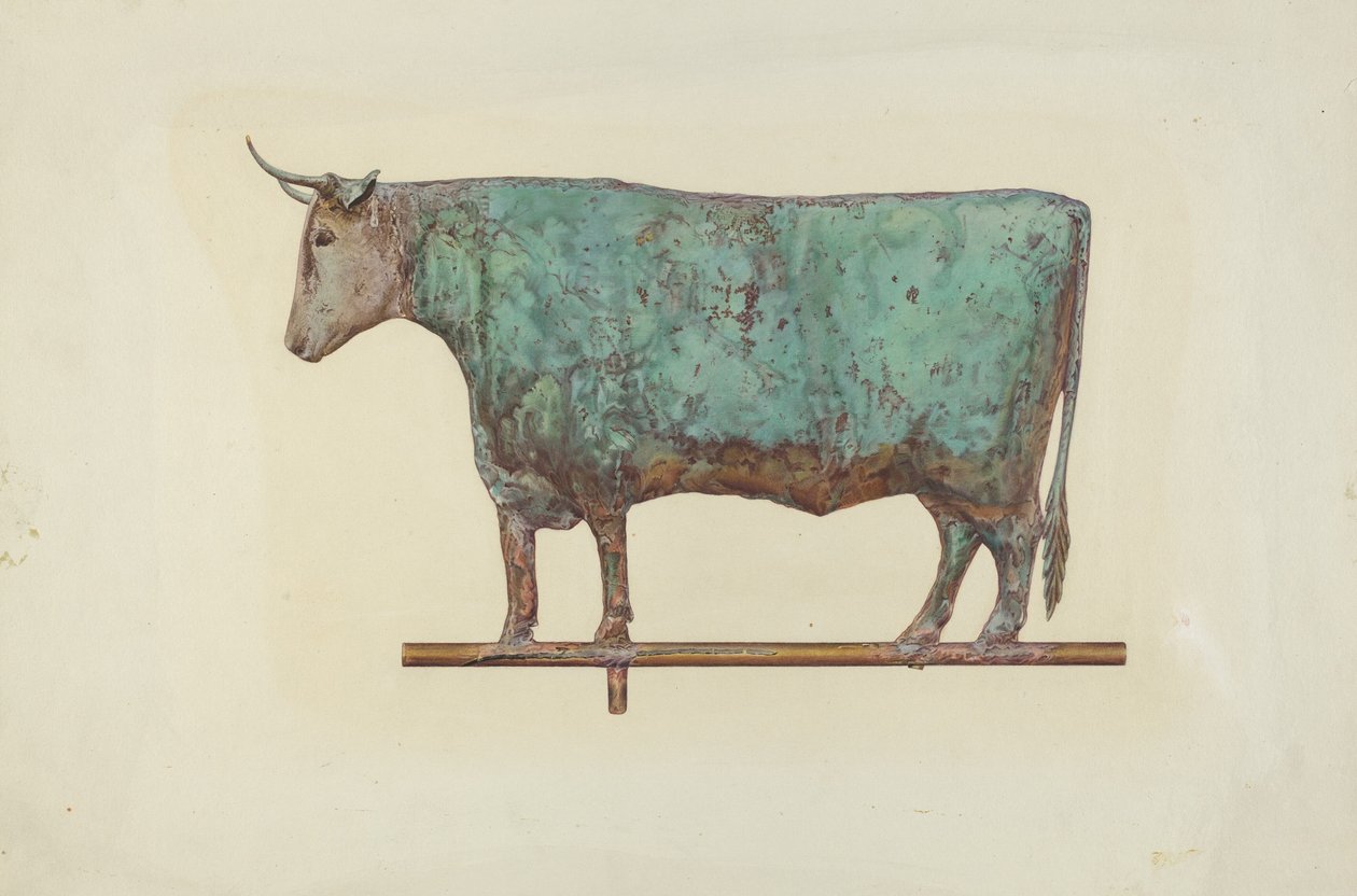 Stier-Wetterfahne, um 1941 von Zabelle Missirian