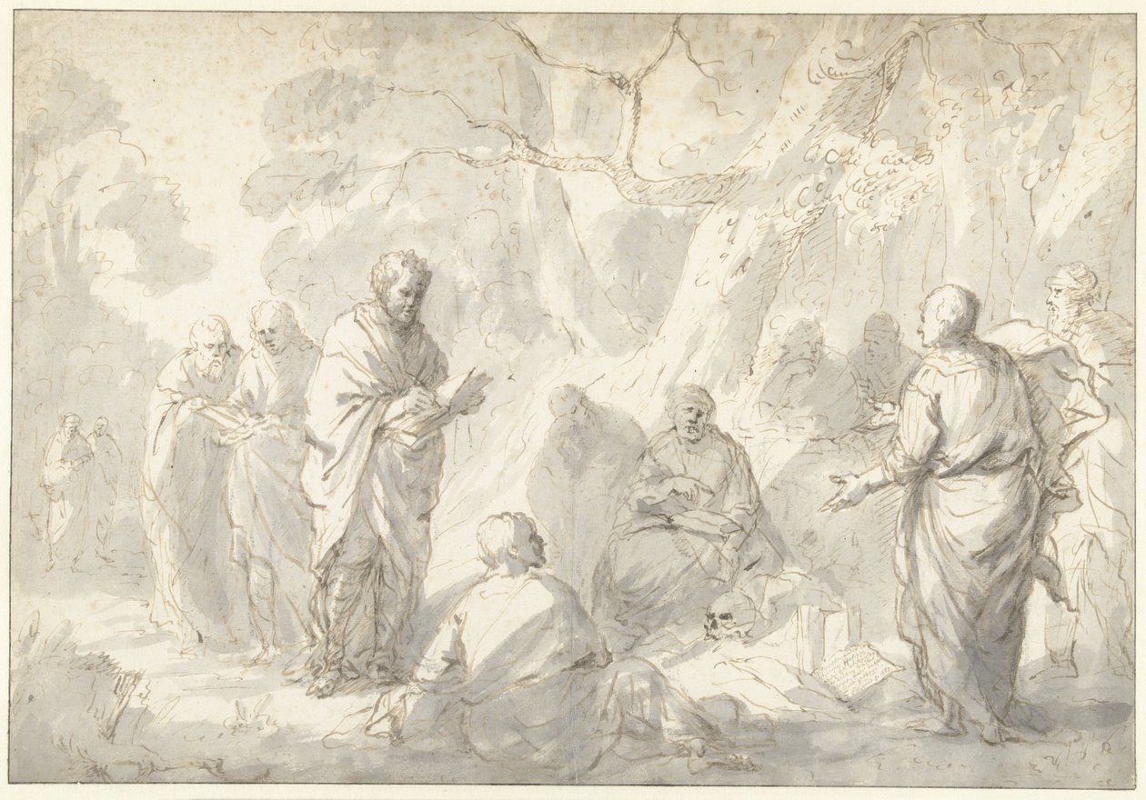 Philosophen diskutieren über die Seelenwanderung von Zacharias Blijhooft