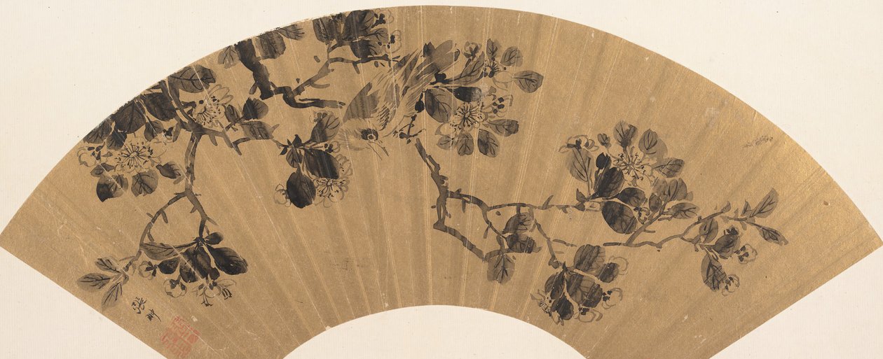 Vogel auf einem blühenden Zweig von Zhang Chong