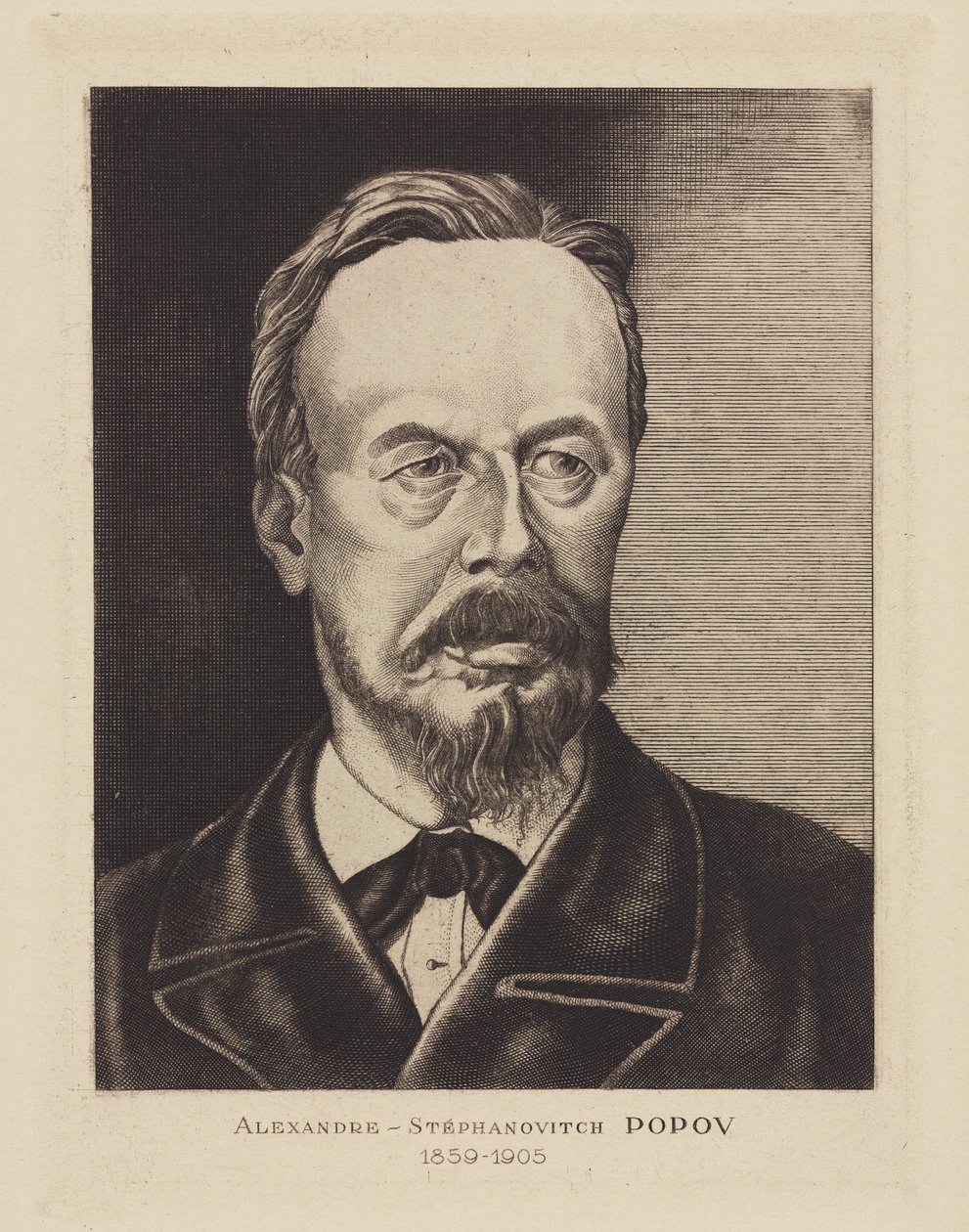 Alexandre-Stephanovich Popov, russischer Physiker, ca. 1905 von Frederick (attr. to) Barnard