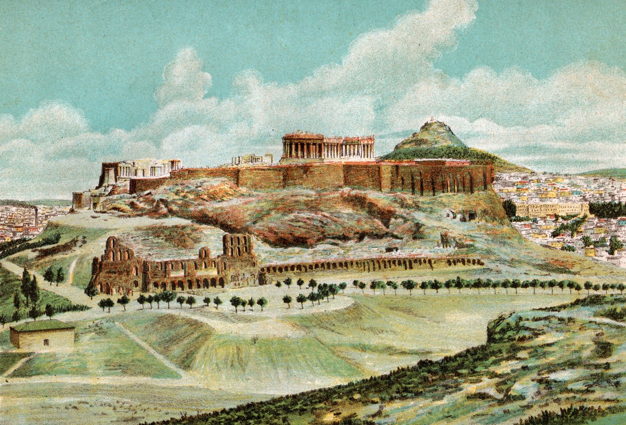Athen, ca. 1920 (Lithografie) von . .