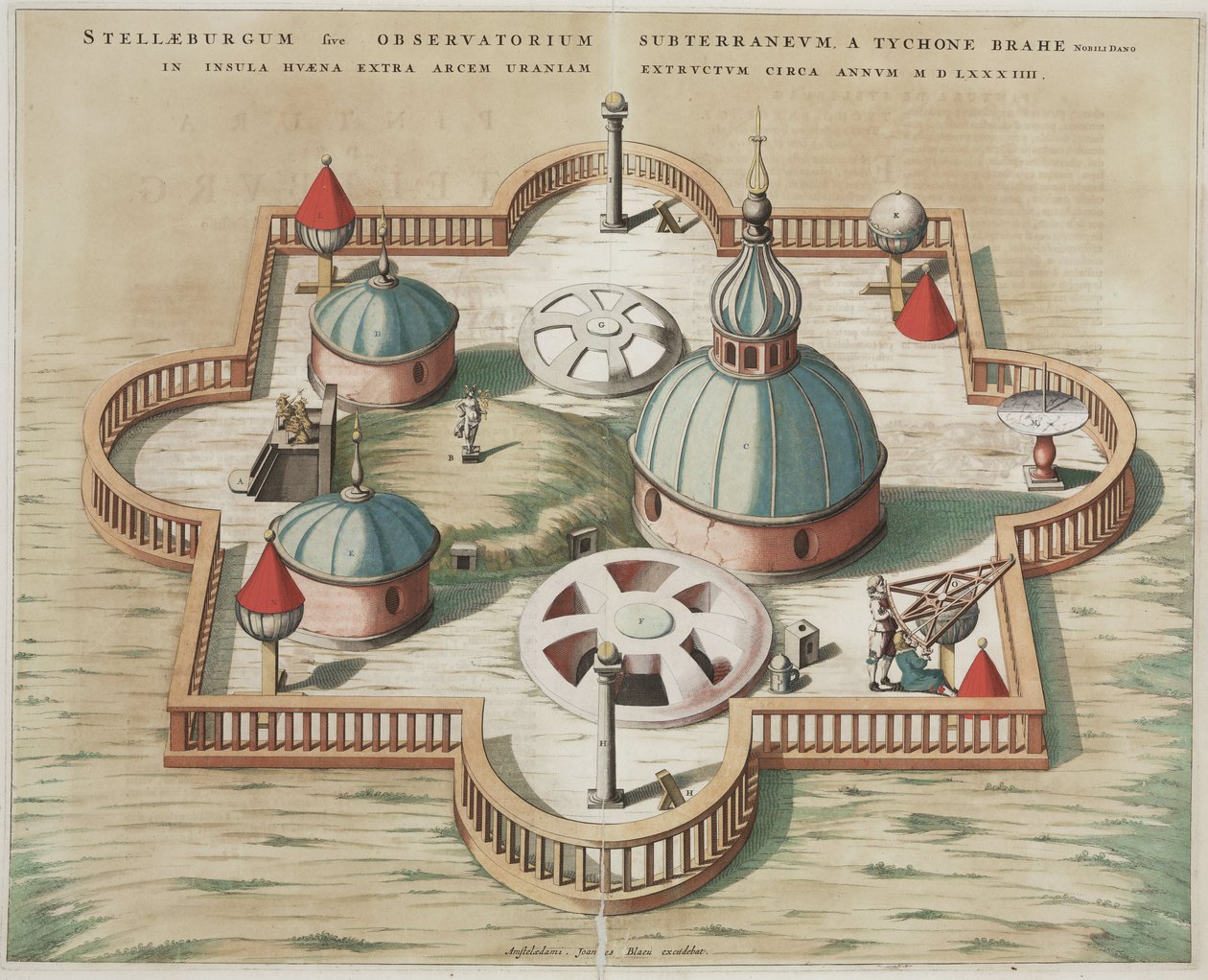Brahes Observatorium in Stjerneborg, Hven von John Pardon