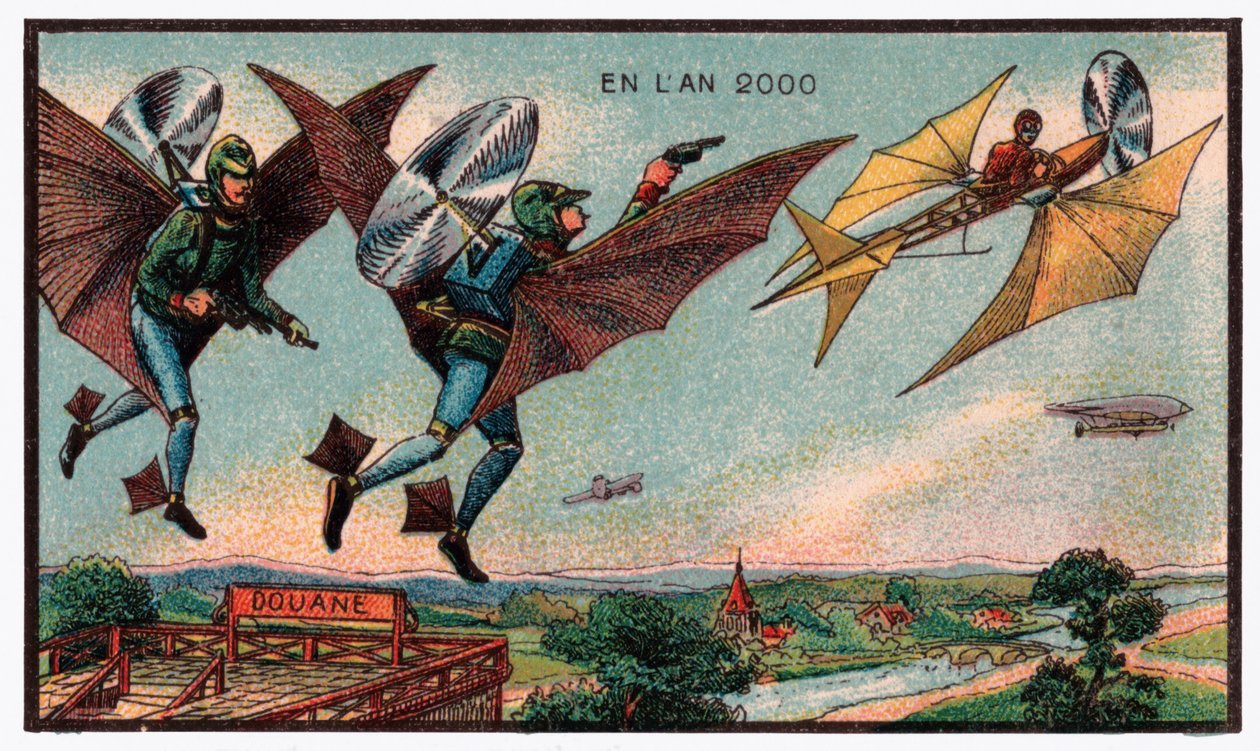 Fliegende Zollbeamte, um 1910 von . .