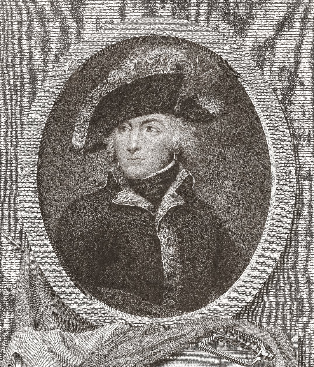 General Louis Lazare Hoche. Porträt. von . .