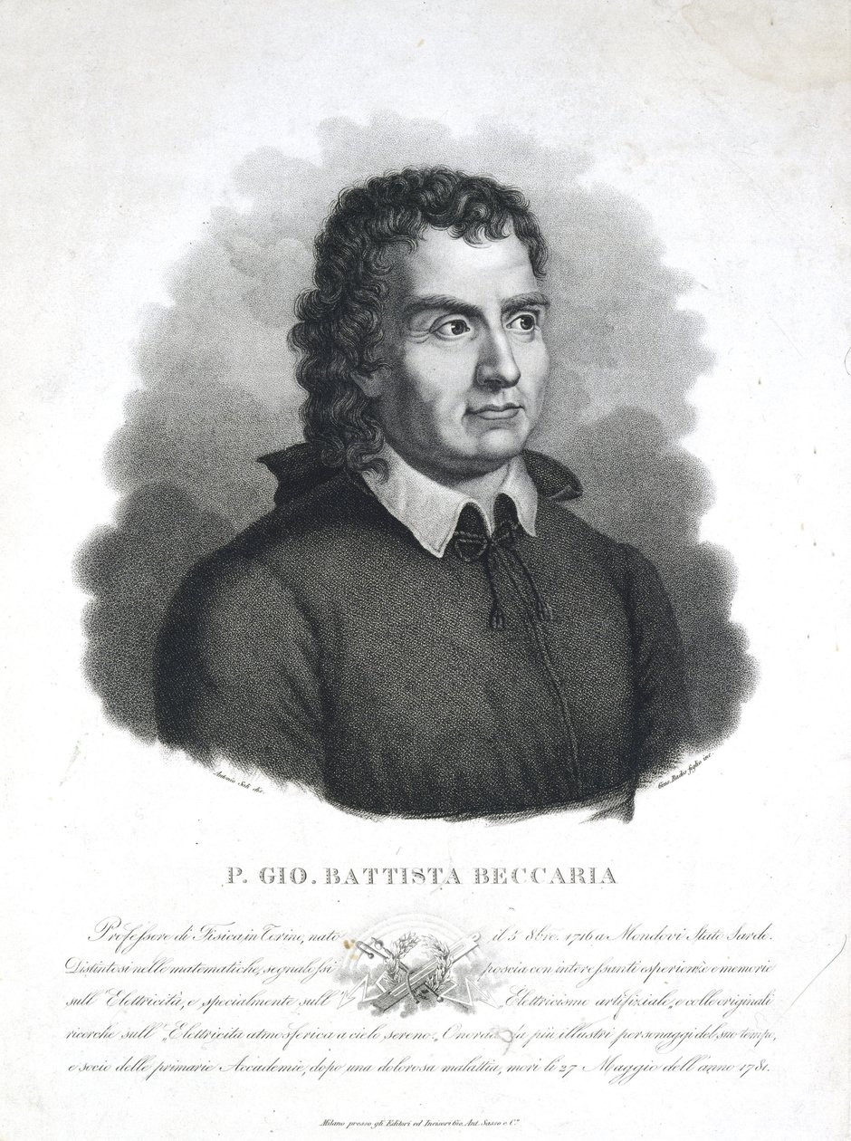 Giambatista Beccaria, italienischer Geistlicher und Wissenschaftler von Frederick (attr. to) Barnard
