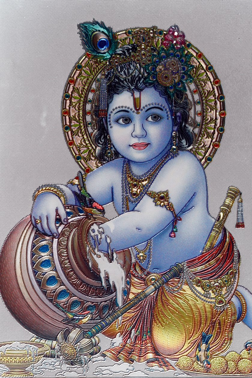 Kleinkind Lord Krishna. Hinduistischer Gott von . .