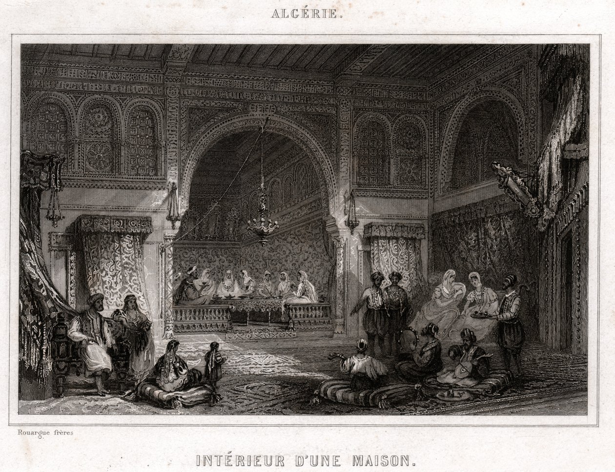 Innenraum in Algerien (Stich) von . .