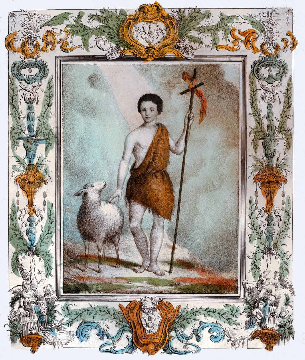 Heiliger Johannes der Täufer, ca. 1880 (Stich) von . .