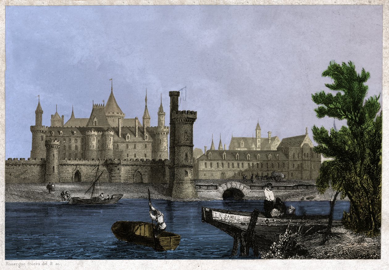 Das alte Louvre, Anfang des 19. Jahrhunderts von . .