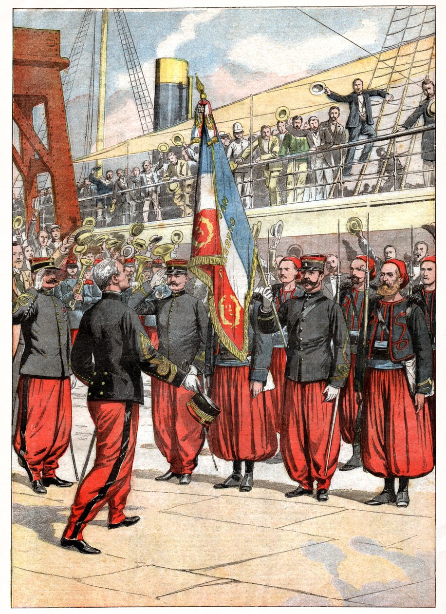 Das dritte Zouaven-Regiment in Marseille von . .