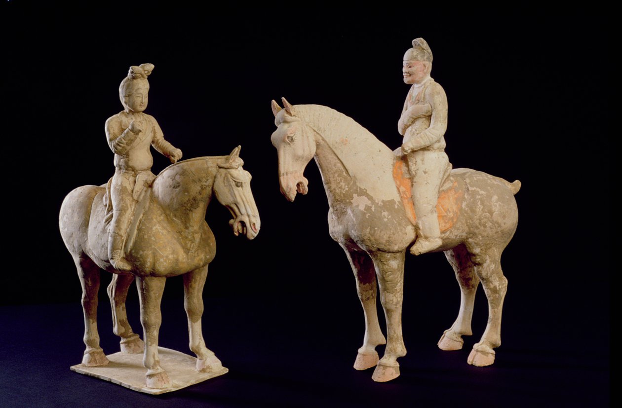 Zwei Reiter, chinesisch, Tang-Dynastie (618-906) von Hippolyte Lalaise Devéria