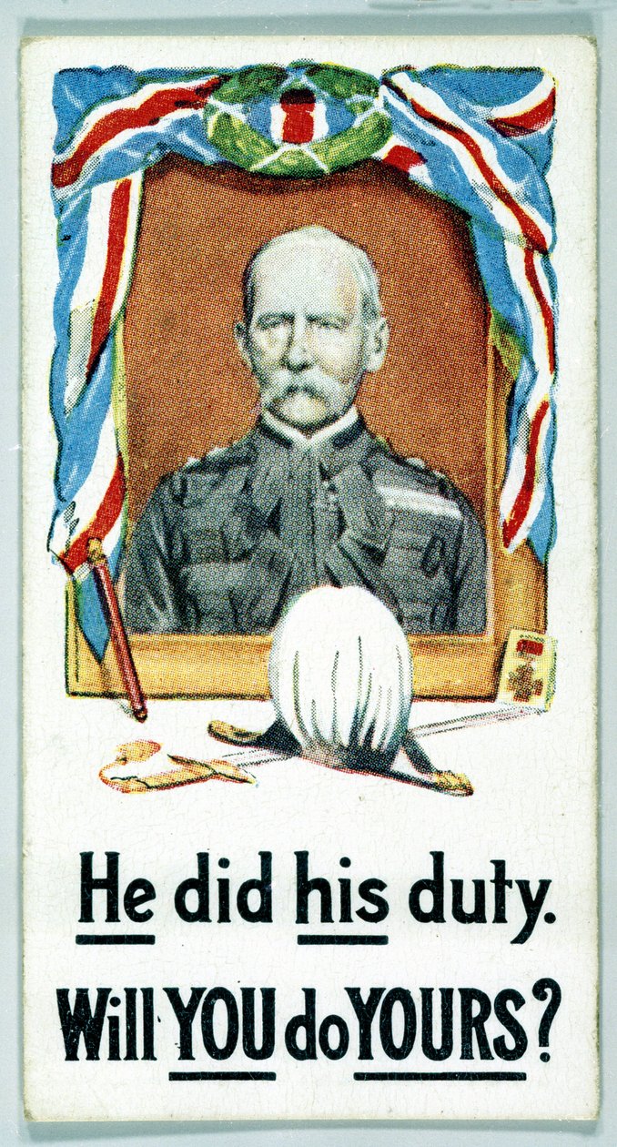 Vereinigtes Königreich: Zigarettenkarten - WW1 Rekrutierung von Ferdinand Georg Waldmuller