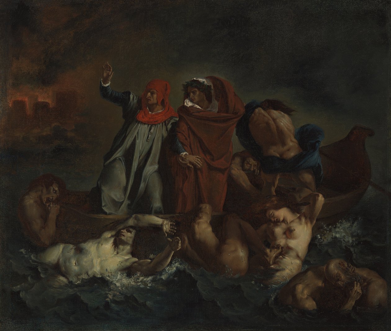 Dantes Bark von after Eugène Delacroix