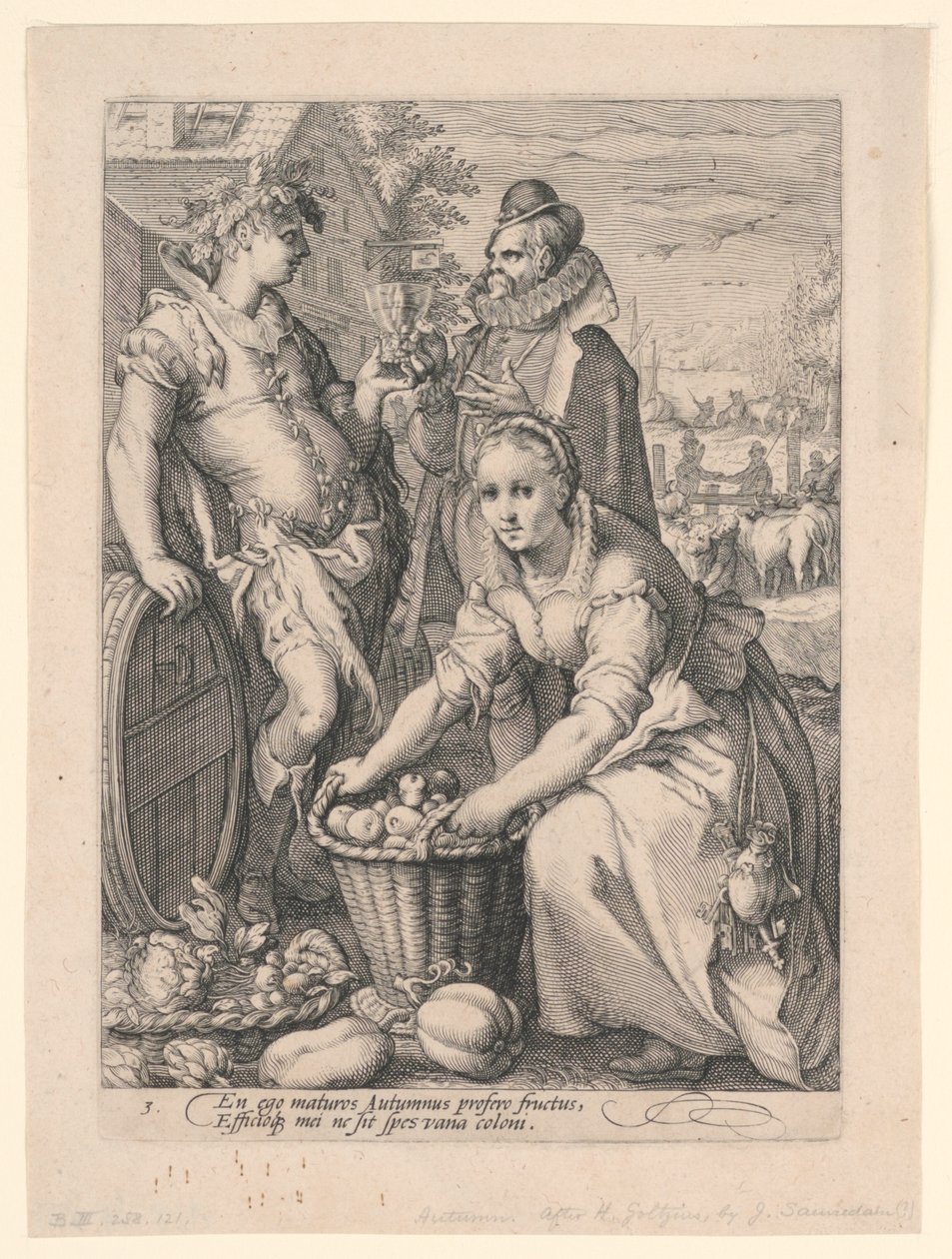 Vier Jahreszeiten (Herbst) von after Hendrik Goltzius