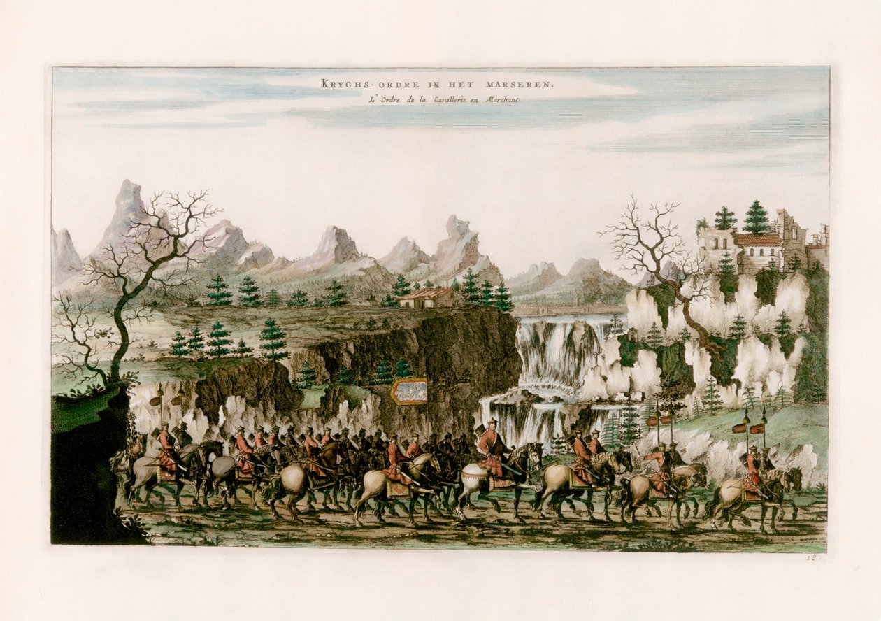 Kavallerie marschiert von after Johannes Nieuhof