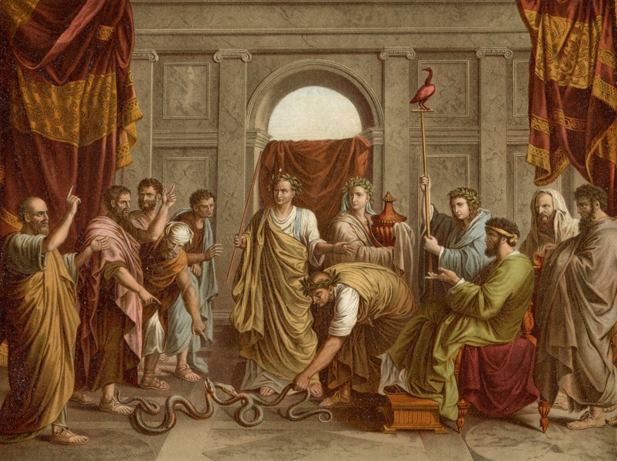 Das Schlangenwunder von after Nicolas Poussin