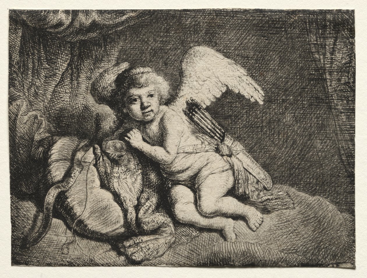 Ruhender Amor von after Rembrandt van Rijn