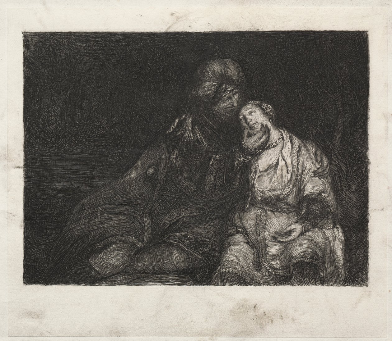 Zwei Figuren von after Rembrandt van Rijn