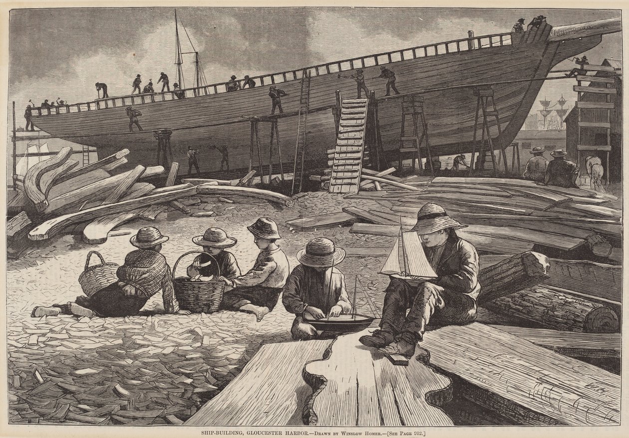 Schiffbau, Hafen von Gloucester von after Winslow Homer