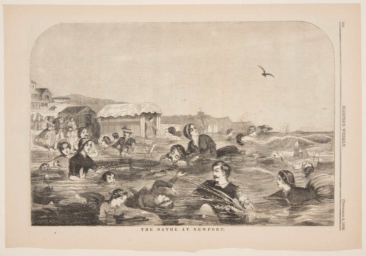 Das Bad in Newport von after Winslow Homer