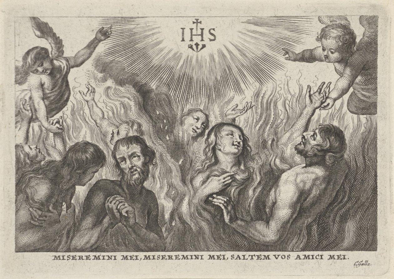 Menschen im Fegefeuer von anonymous (possibly)