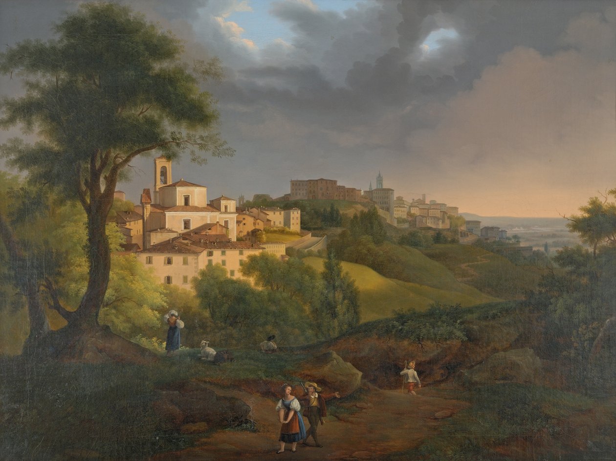 Ansicht des Borgo, Kanal in Bergamo von anonymous 