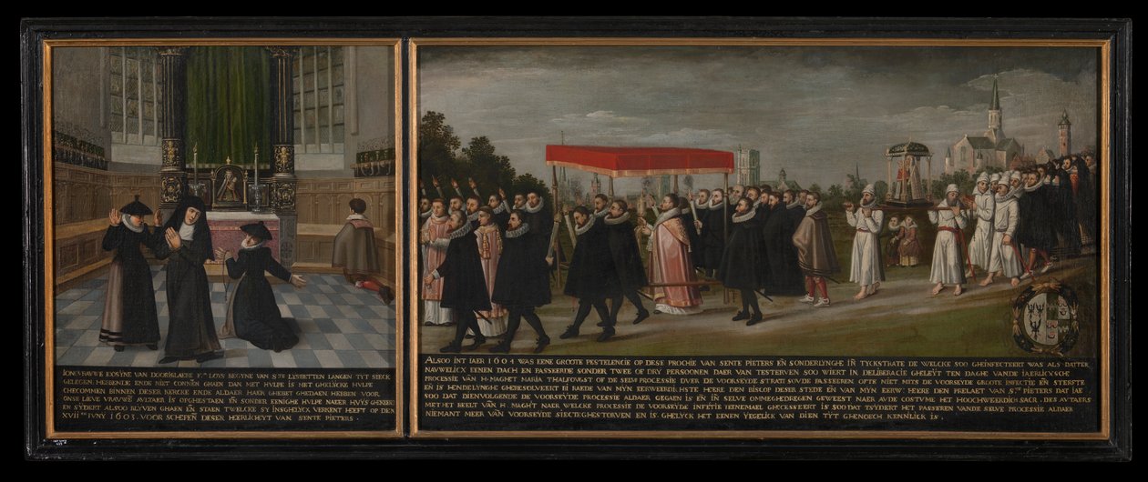 Heilung und Prozession gegen die Pest im Jahr 1604 von anonymous 