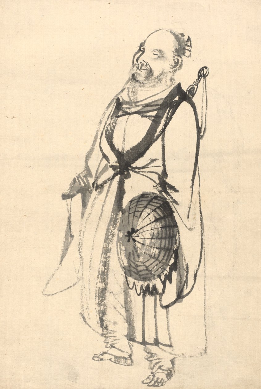 Der wandernde Einsiedler von attributed to Kono Bairei