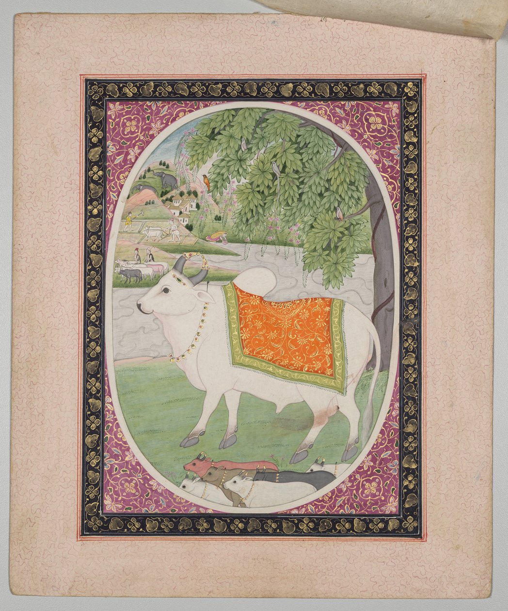 Stier, aus einer Mandi-Astrologie-Serie von attributed to Sanju