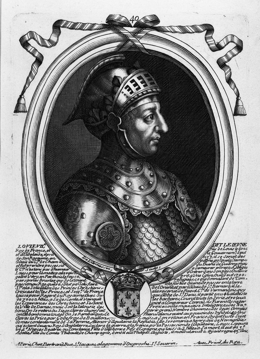 Ludwig VII. der Jüngere (ca. 1120-80), König von Frankreich, aus 