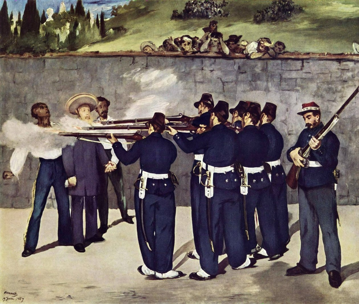 Erschießung Kaiser Maximilians von Mexiko von Édouard Manet