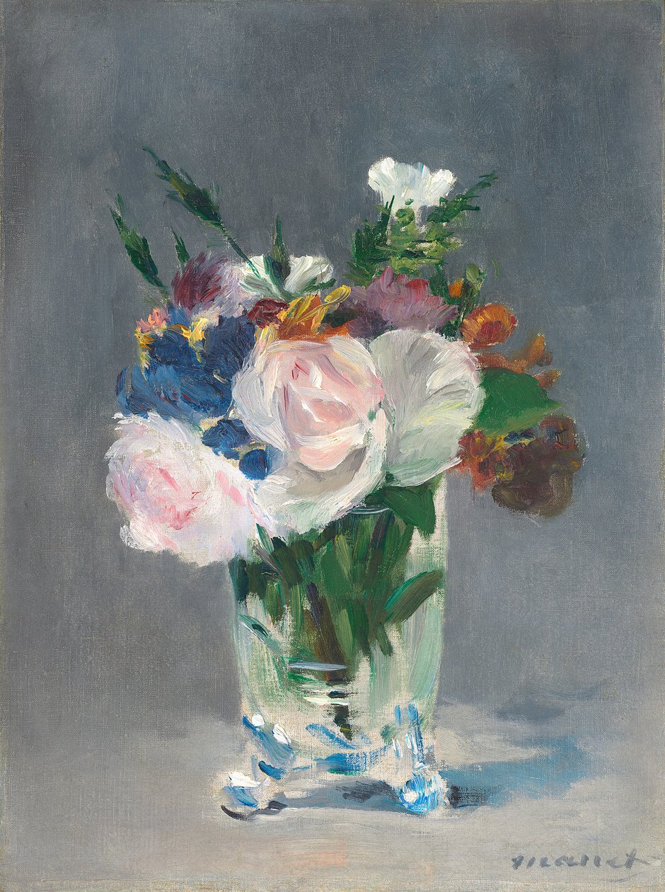 Blumen in einer Kristallvase, ca. 1882 von Édouard Manet