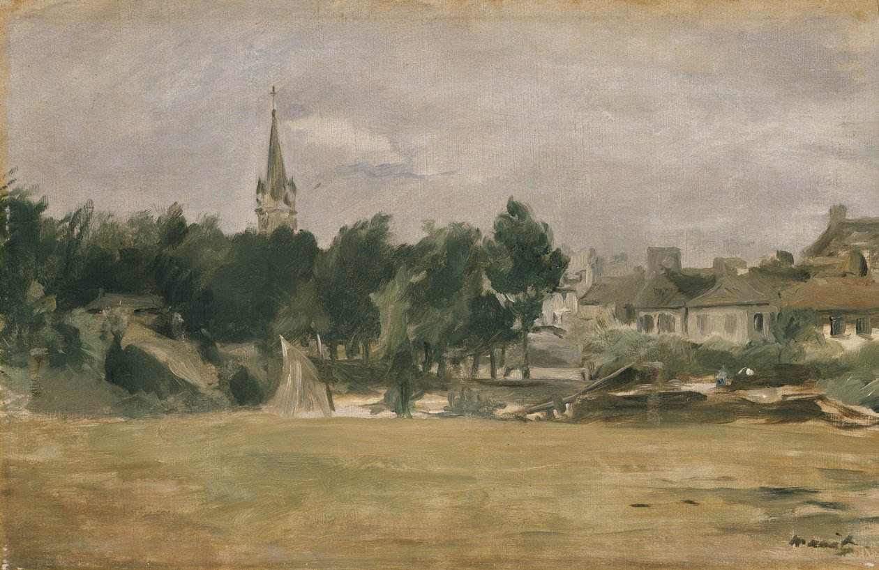 Landschaft mit Dorfkirche, 19. Jahrhundert von Édouard Manet