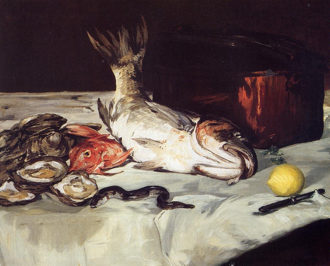 Stillleben mit Fisch von Édouard Manet