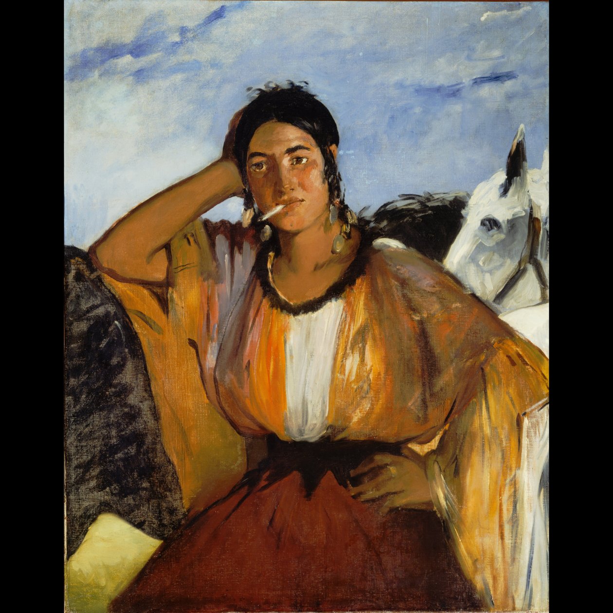 Zigeunerin mit einer Zigarette von Édouard Manet