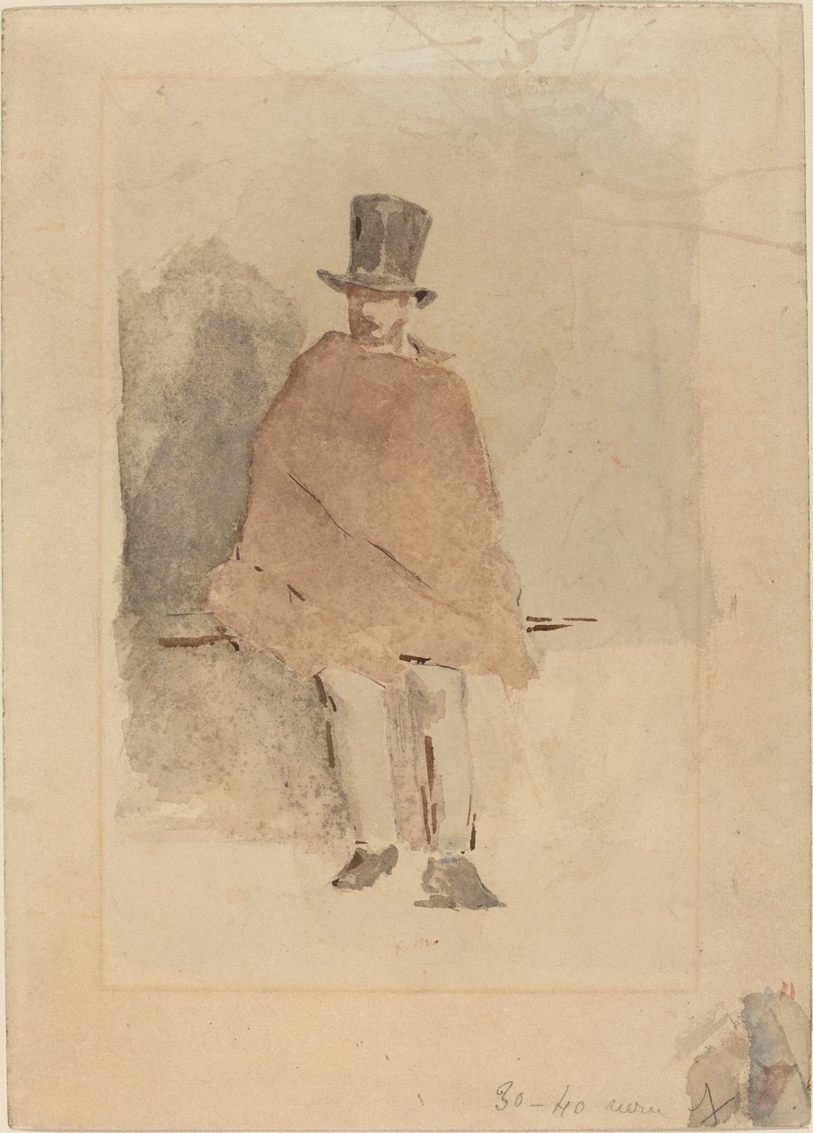 Der Mann mit dem hohen Hut von Édouard Manet