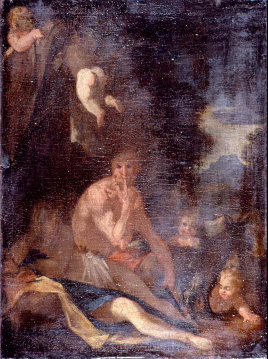 Nymphe und Satyr von Nicolas Poussin