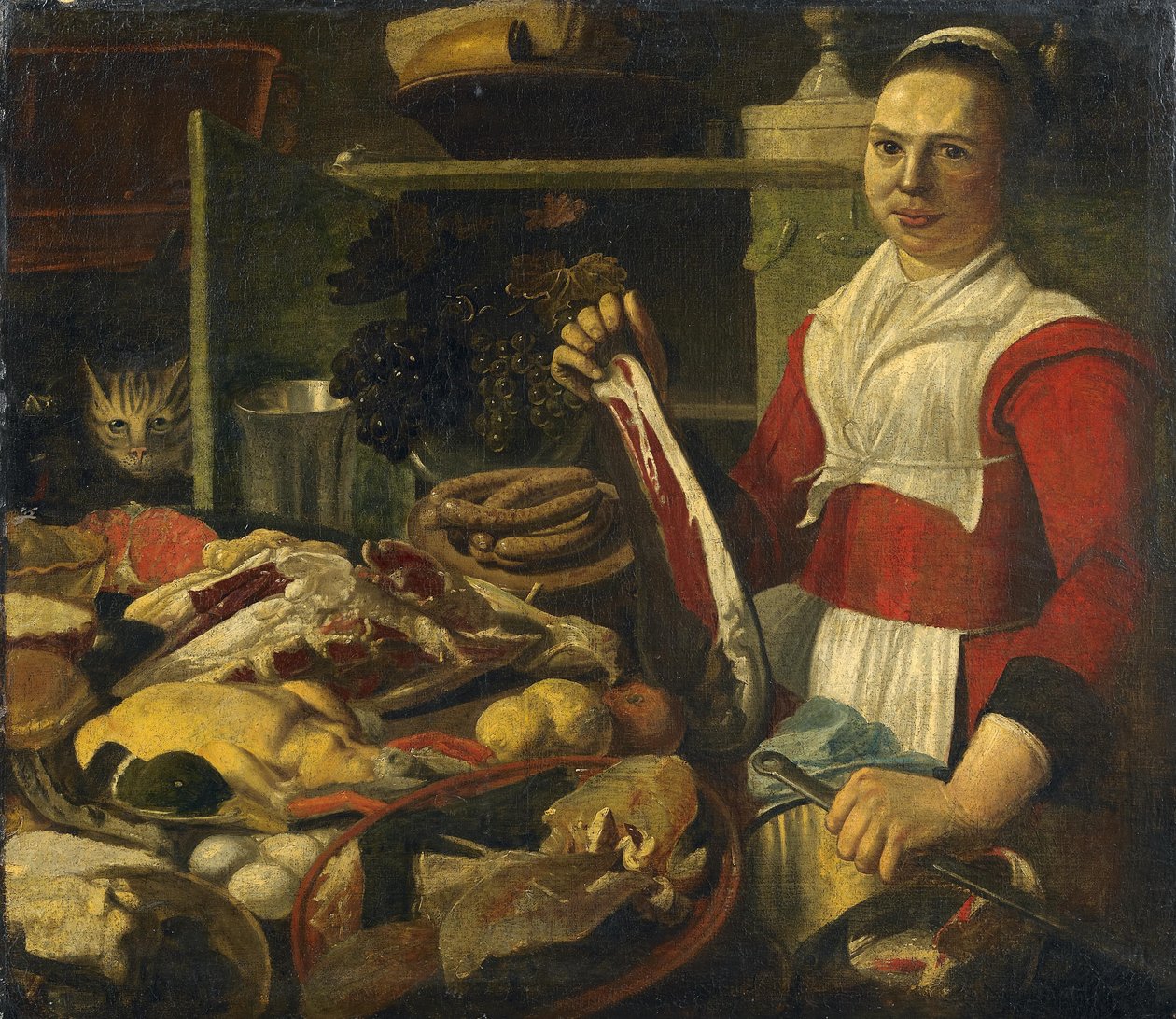 Großes Küchenstillleben von follower of Pieter Corneliusz. van Rijck