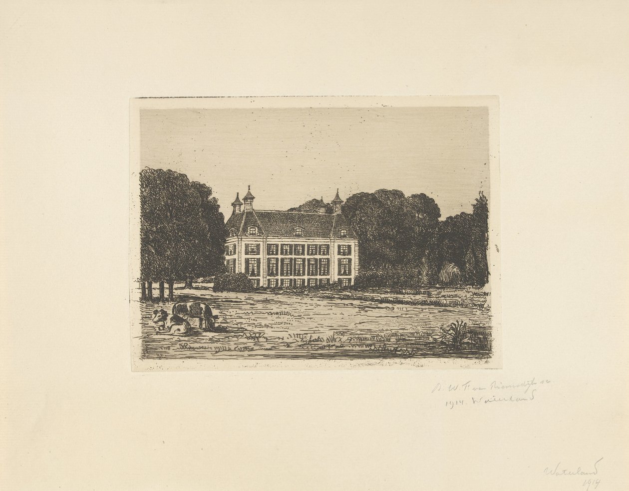 Landgut Waterland von jonkheer Barthold Willem Floris van Riemsdijk