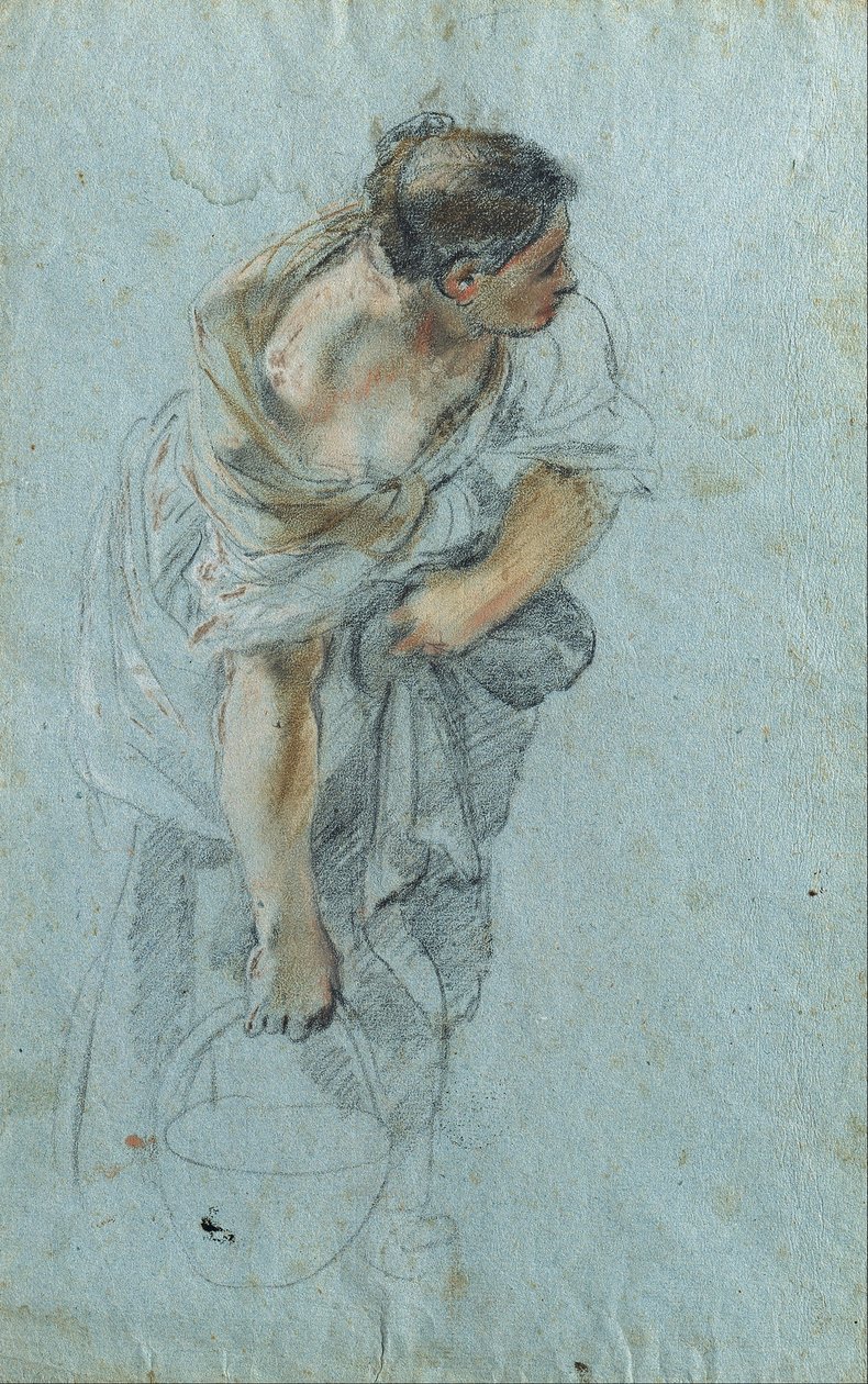 Studie für eine weibliche Figur von known as Borgognone Guglielmo Cortese
