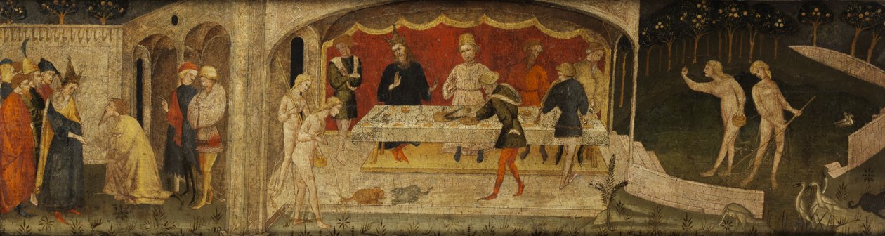Fronttafel einer Cassone von the Master of Charles of Durazzo