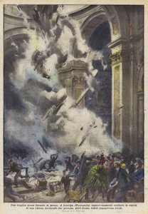 Eine tragische Szene während der Messe