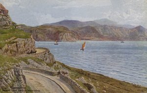 Llandudno, Marine Drive und walisische Berge