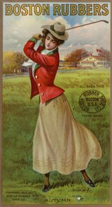 Dame Golferin schwingt Schläger